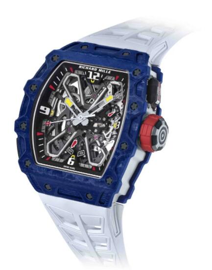 2022 Replica Richard Mille RM 35-03 Automatic Rafael Nadal Watch Blue Carbon White Rubber